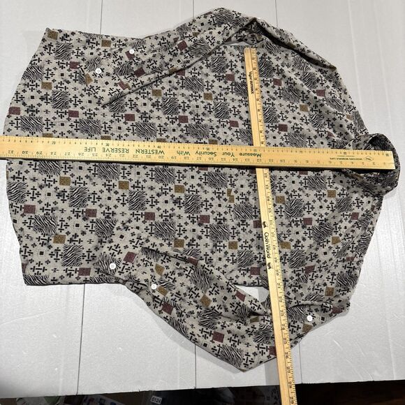 ABOY Men’s XXL Button Down Long Sleeve Shirt Geometric Paisley Rare - Picture 8 of 16